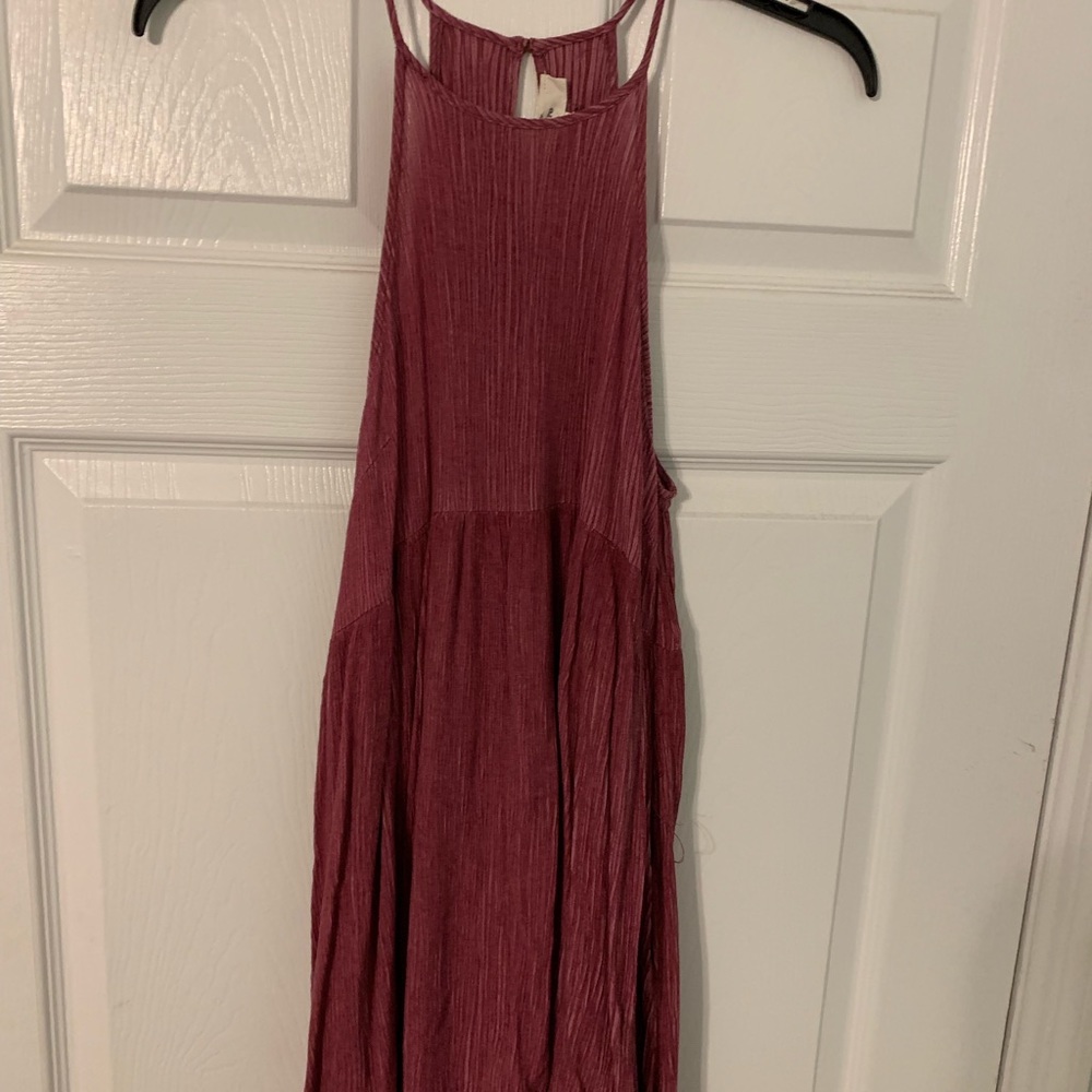 Burgundy Halter Dress!